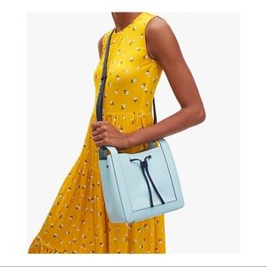 NWT Kate Spade Light Blue "grab small bucket bag"